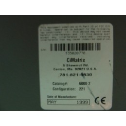 RVSI CIMATRIX DATA COLLECTION 6000-2 T35020770