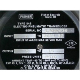 FISHER CONTROLS 546