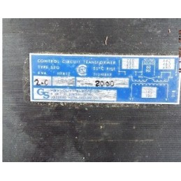 GD HEAVY DUTY CONTROL CIRCUIT TRANSFORMER SZO 50/60 HERTZ