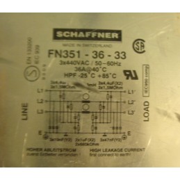 SCHAFFNER POWER LINE FILTER FN351-36-33