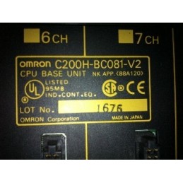 OMRON BASE UNIT C200H-BC081-V2